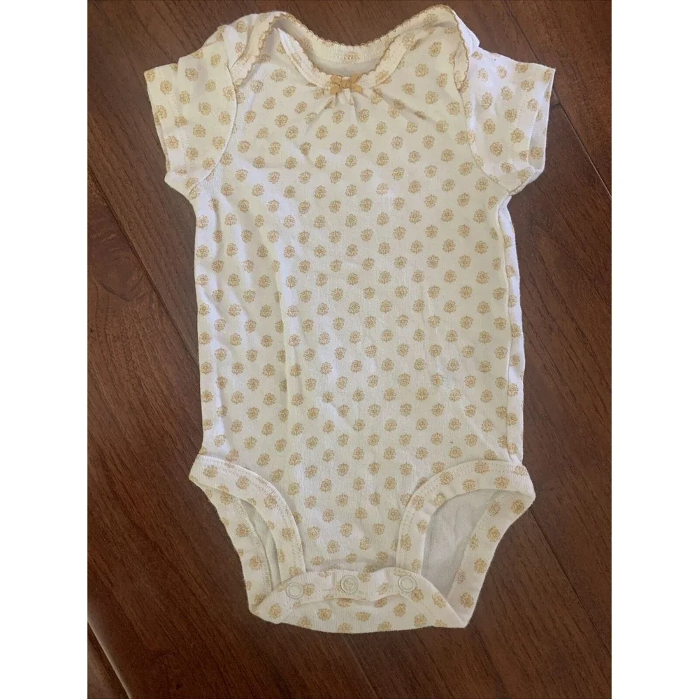 Baby Girl One Piece Cotton Bodysuits Size 3-6 Months Short Sleeve lot of eleven
